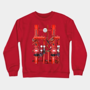 Decorative Art Red Pipes Crewneck Sweatshirt